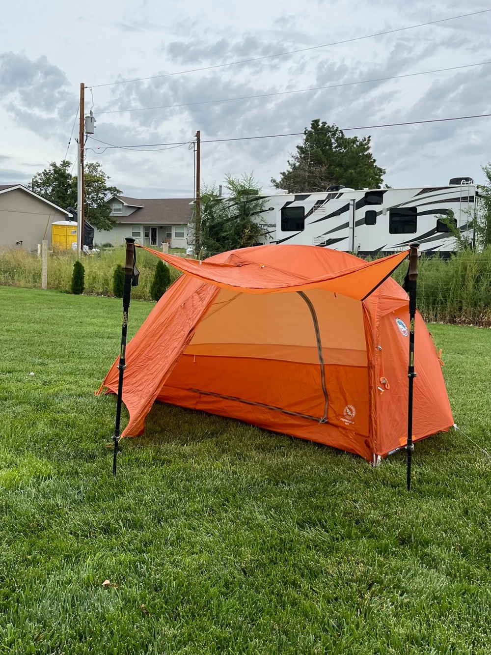 Lightweight Orange Backpacking Tent - Brand:
